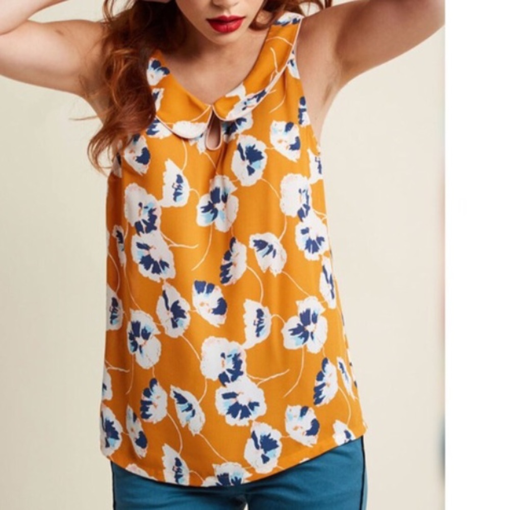 Modcloth Floral Top